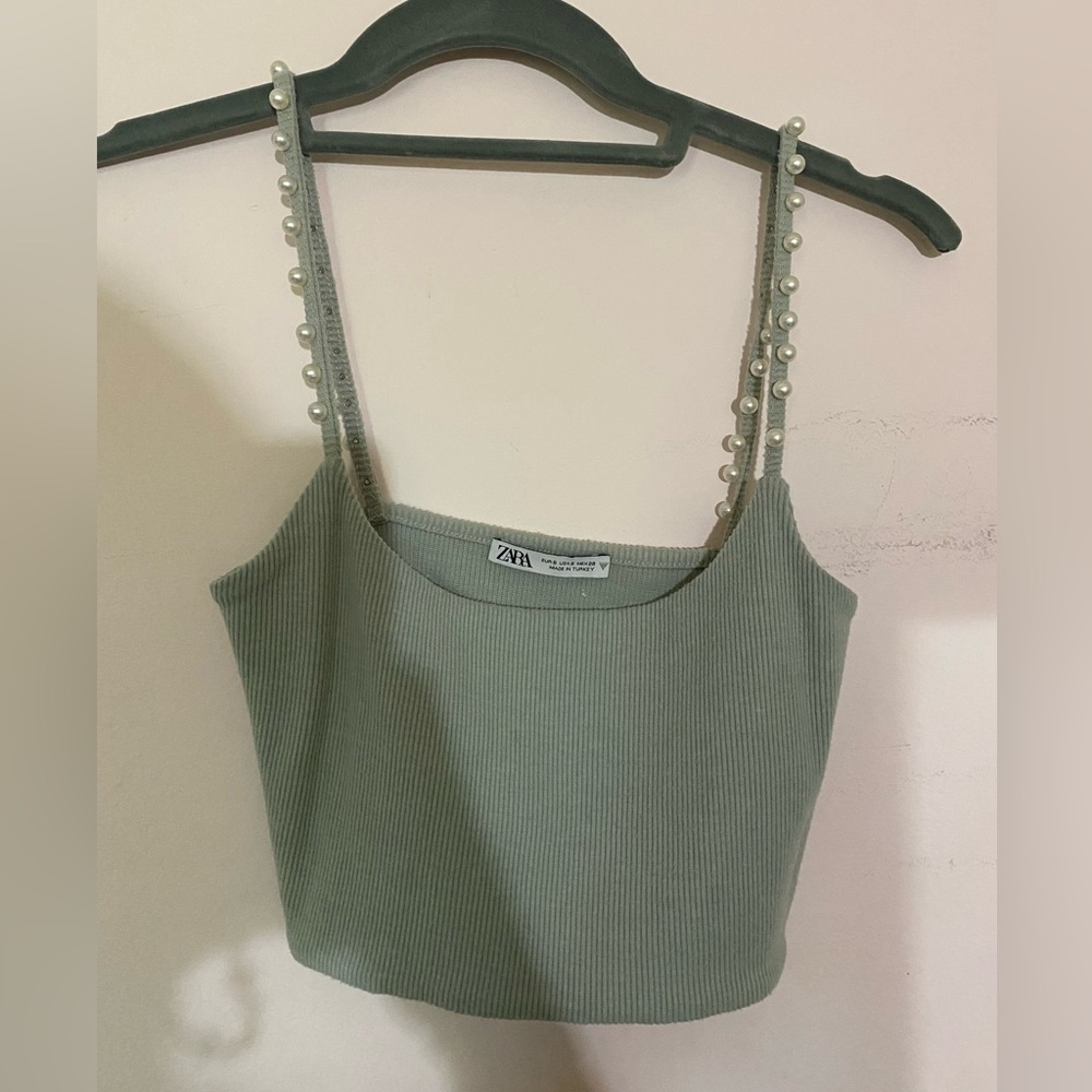 ZARA pearl strap top